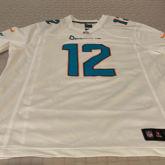 Miami Dolphins nike jersey white with orange /turquoise Bob Griese #12 On Field - Picture 2 of 10